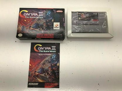 CONTRA III THE ALIEN WARS (COMPLETE IN BOX) (usagé)