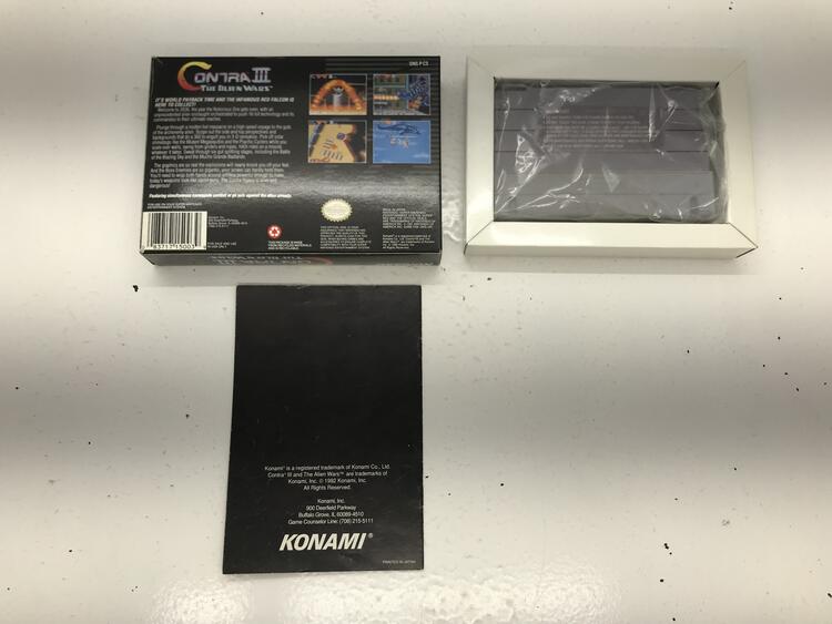 CONTRA III THE ALIEN WARS (COMPLETE IN BOX) (usagé)