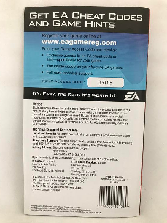 007 FROM RUSSIA WITH LOVE (COMPLETE IN BOX) (usagé)