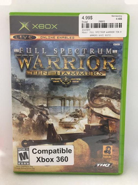 FULL SPECTRUM WARRIOR TEN HAMMERS (WITH BOX) (usagé)