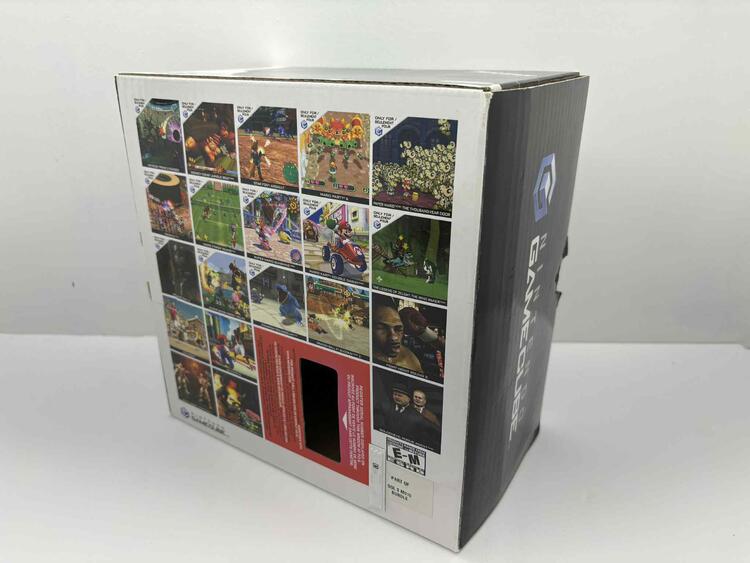 GAMECUBE JET BLACK MARIO PARTY 7 BUNDLE / 2 CONTROLLERS + MICROPHONE (COMPLETE IN BOX) (usagé)