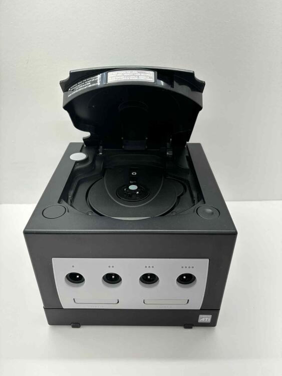 GAMECUBE JET BLACK MARIO PARTY 7 BUNDLE / 2 CONTROLLERS + MICROPHONE (COMPLETE IN BOX) (usagé)