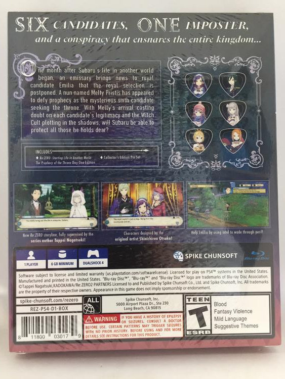 RE: ZERO THE PROPHECY OF THRONES (usagé)