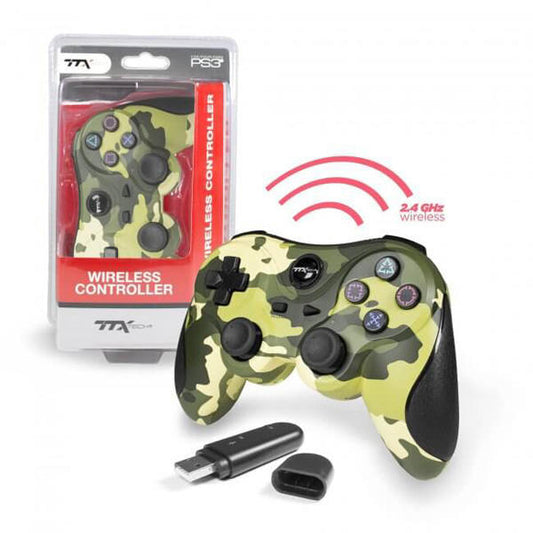 CONTROLLER WIRELESS CAMO GREEN JOBBER (PS3) (usagé)