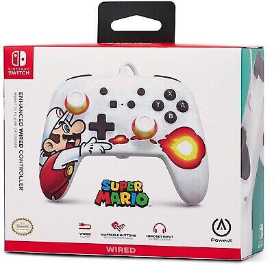ENHANCED WIRED CONTROLLER SUPER MARIO FIREBALL MARIO (SWITCH)