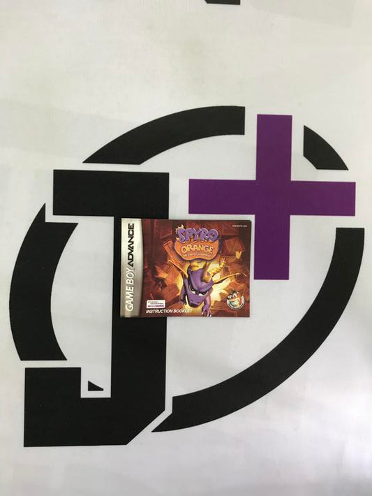 GBA SPYRO ORANGE THE CORTEX CONSPIRACY INSTRUCTION BOOKLET ENGLISH (usagé)