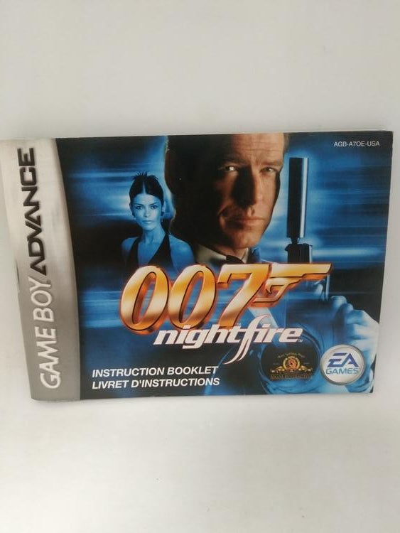 GBA 007 NIGHTFIRE INSTRUCTION BOOKLET BILINGUAL (usagé)