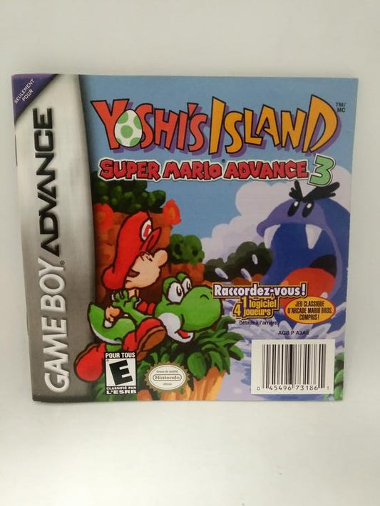 GBA SUPER MARIO ADVANCE 3 YOSHI'S ISLAND INSTRUCTION BOOKLET BILINGUAL (usagé)