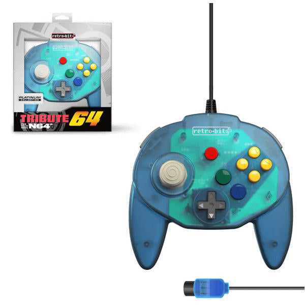 CONTROLLER OCEAN BLUE TRIBUTE JOBBER (N64) (usagé)