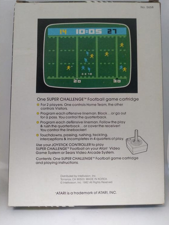 ATARI 2600 SUPER CHALLENGE FOOTBALL (COMPLETE IN BOX) (usagé)