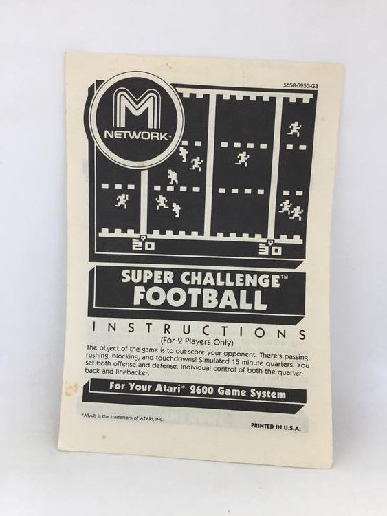 ATARI 2600 SUPER CHALLENGE FOOTBALL (COMPLETE IN BOX) (usagé)