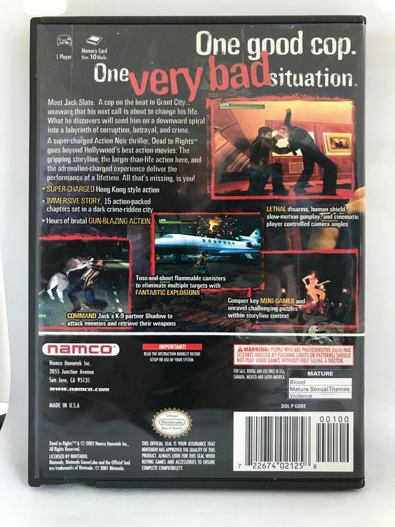 DEAD TO RIGHTS (COMPLETE IN BOX) (usagé)