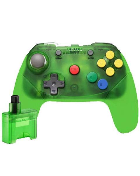 CONTROLLER WIRELESS EXTREME GREEN BRAWLER RETRO FIGHTERS (N64) (usagé)