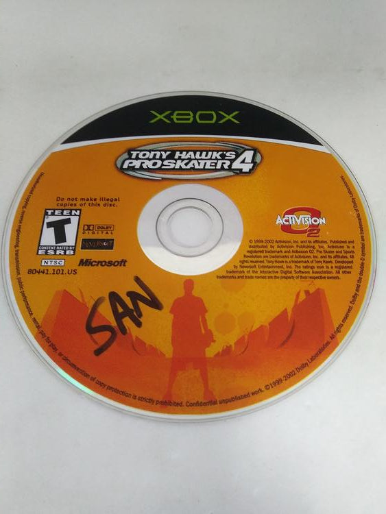 TONY HAWK'S PRO SKATER 4 (CD ONLY) (usagé)