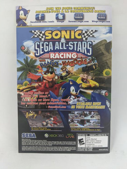 X360 SONIC GENERATIONS INSTRUCTION BOOKLET BILINGUAL (usagé)
