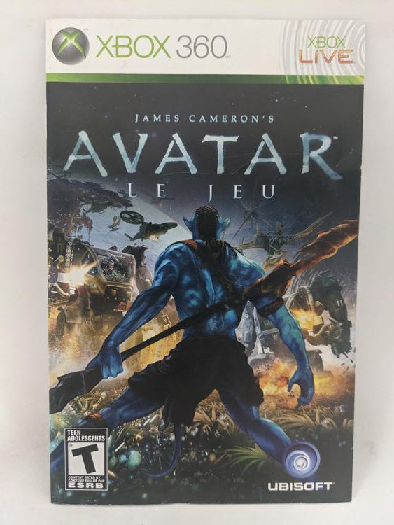 X360 JAMES CAMERON'S AVATAR THE GAME INSTRUCTION BOOKLET BILINGUAL (usagé)