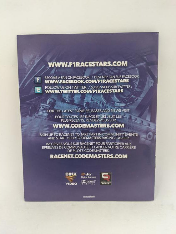 PS3 F1 RACE STARS INSTRUCTION BOOKLET BILINGUAL (usagé)