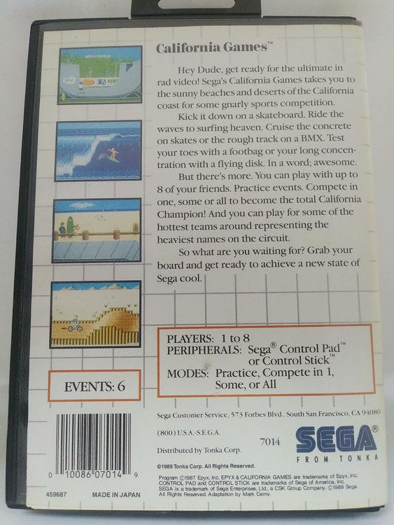 CALIFORNIA GAMES (COMPLETE IN BOX) (usagé)