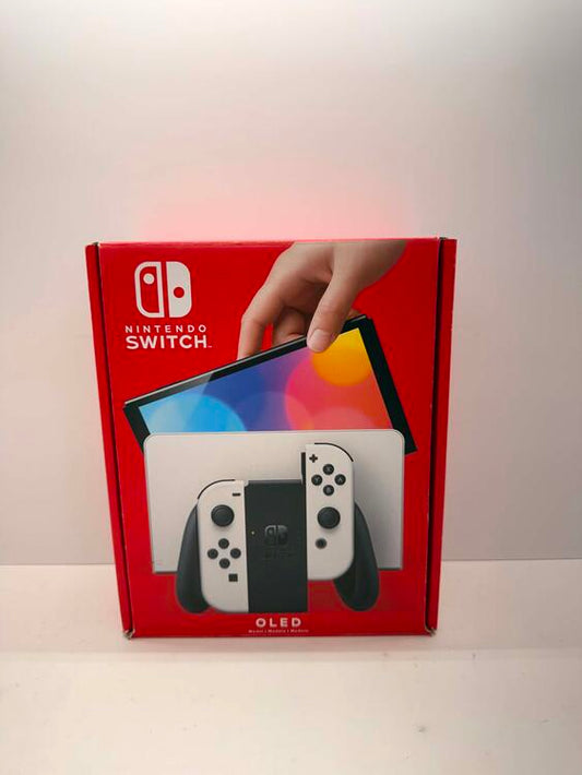 NINTENDO SWITCH OLED WHITE (COMPLETE IN BOX) (usagé)