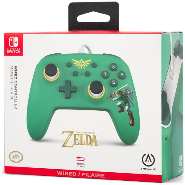 CONTROLLER WIRED ZELDA GREEN POWERA (SWITCH) (usagé)