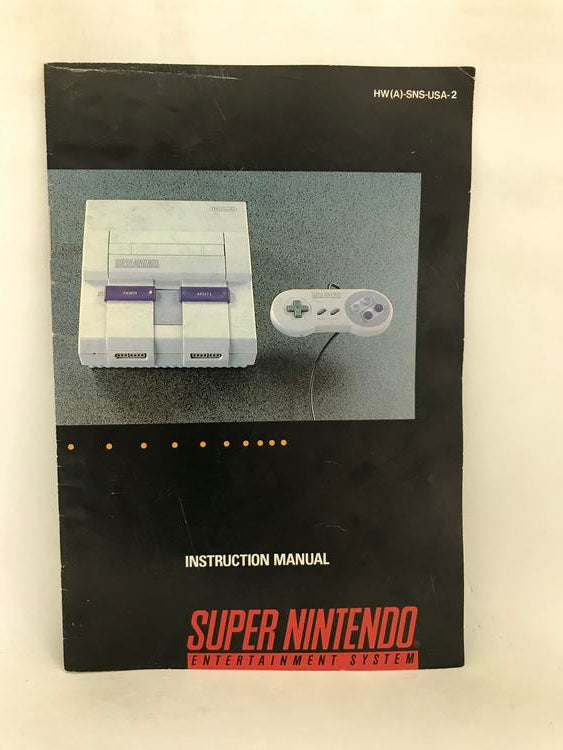 SNES SUPER NINTENDO SYSTEM INSTRUCTION BOOKLET ENGLISH (usagé)