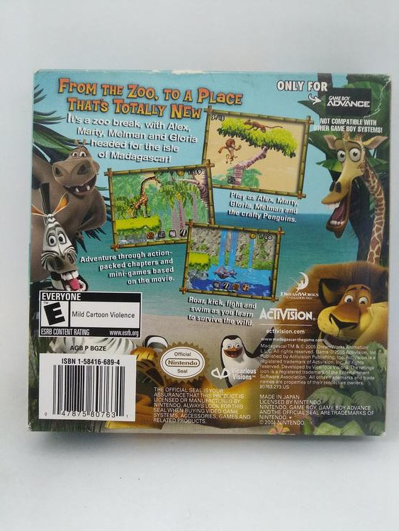 GBA MADAGASCAR (BOX ONLY) (used)