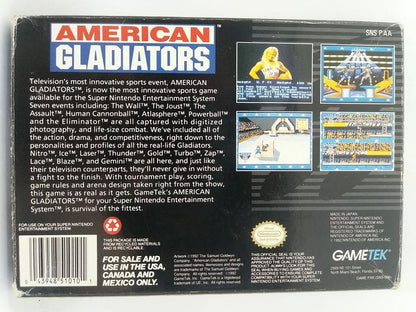 SNES AMERICAN GLADIATORS (BOX ONLY) (used)