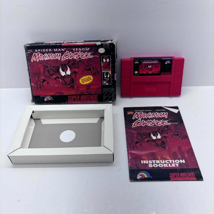 SPIDER-MAN VENOM MAXIMUM CARNAGE RED CARTRIDGE (COMPLETE IN BOX)