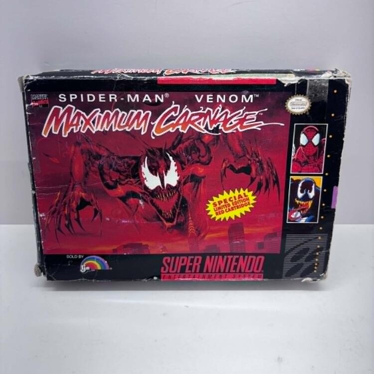 SPIDER-MAN VENOM MAXIMUM CARNAGE RED CARTRIDGE (COMPLETE IN BOX)