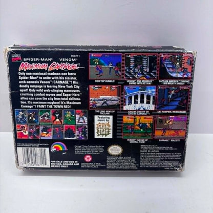 SPIDER-MAN VENOM MAXIMUM CARNAGE RED CARTRIDGE (COMPLETE IN BOX)