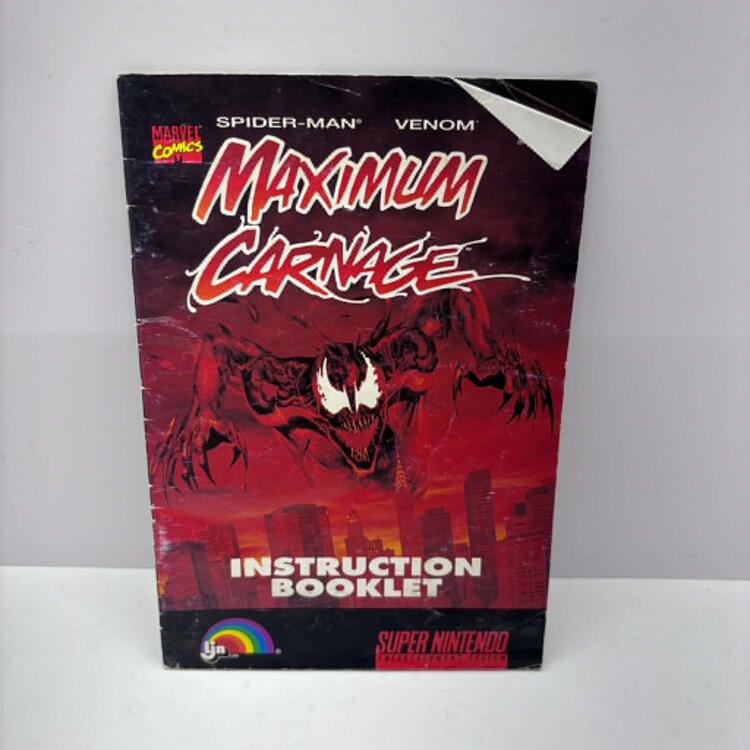 SPIDER-MAN VENOM MAXIMUM CARNAGE RED CARTRIDGE (COMPLETE IN BOX)