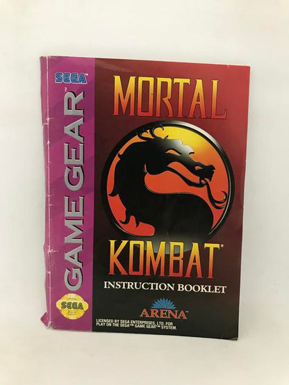 SGG MORTAL KOMBAT INSTRUCTION BOOKLET ENGLISH (usagé)