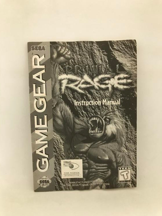 SGG PRIMAL RAGE INSTRUCTION BOOKLET ENGLISH (usagé)