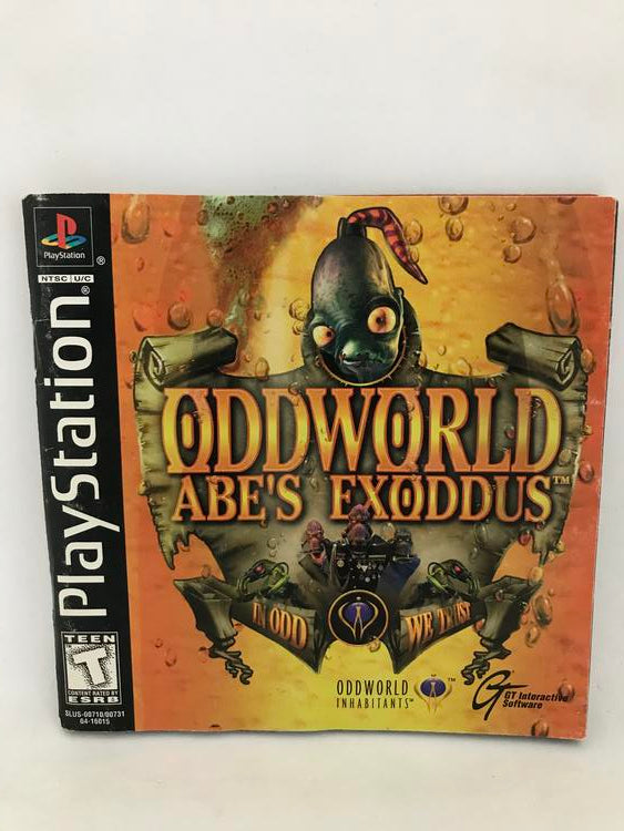 PS1 ODDWORLD ABE'S EXODUS INSTRUCTION BOOKLET ENGLISH (usagé)