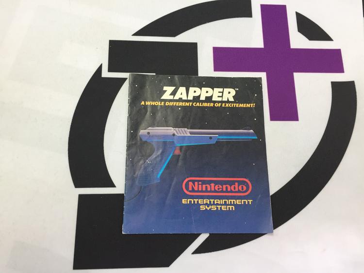 NES ZAPPER GUN GREY INSTRUCTION BOOKLET ENGLISH (usagé)