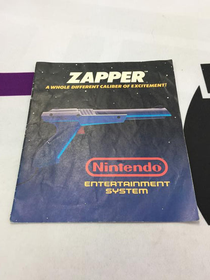 NES ZAPPER GUN GREY INSTRUCTION BOOKLET ENGLISH (usagé)
