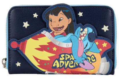 LOUNGEFLY DISNEY LILO & STITCH SPACE WALLET (usagé)