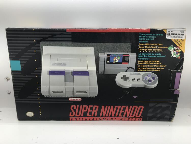SUPER NINTENDO ENTERTAINMENT SYSTEM SUPER MARIO WORLD EDITION (COMPLETE IN BOX) (usagé)