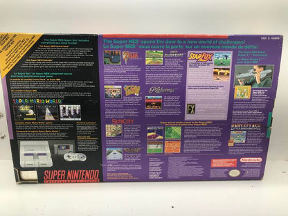 SUPER NINTENDO ENTERTAINMENT SYSTEM SUPER MARIO WORLD EDITION (COMPLETE IN BOX) (usagé)