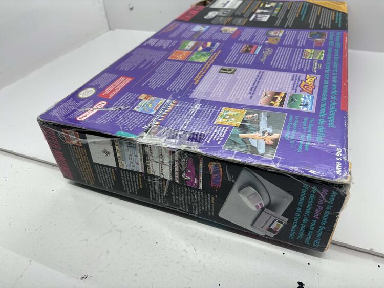 SUPER NINTENDO ENTERTAINMENT SYSTEM SUPER MARIO WORLD EDITION - 1 CONTROLLER (COMPLETE IN BOX / NO INSTALLATION SETUP CARD)