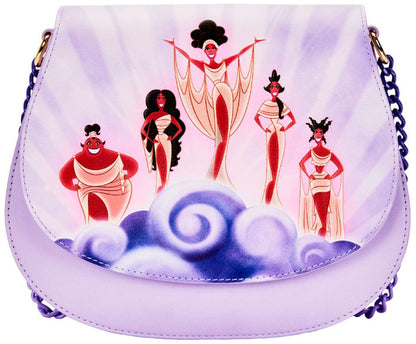 LOUNGEFLY DISNEY HERCULES MUSES CROSSBODY (usagé)