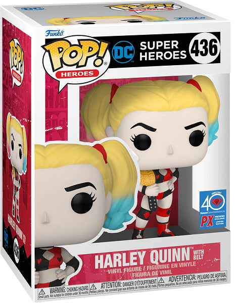 POP DC SUPER HEROES HARLEY QUINN WITH BELT 436 (usagé)