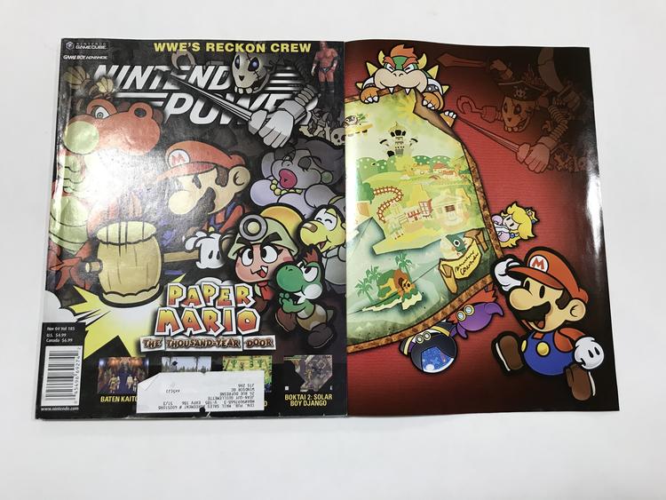 NINTENDO POWER GAMER MAGAZINE VOLUME 185 WITH POSTER - PAPER MARIO THE THOUSAND-YEAR DOOR (usagé)