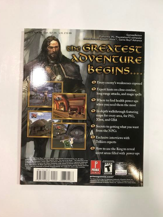 HINT BOOK THE LORD OF THE RINGS THE FELLOWSHIP OF THE RING (usagé)