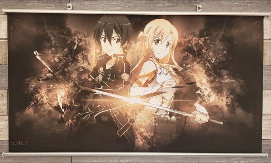 SWORD ART ONLINE: ASUNA & KIRITO (TOILE MURALE) (usagé)