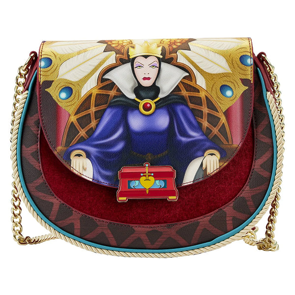 LOUNGEFLY DISNEY SNOW WHITE EVIL QUEEN THRONE CROSSBODY BAG (usagé)