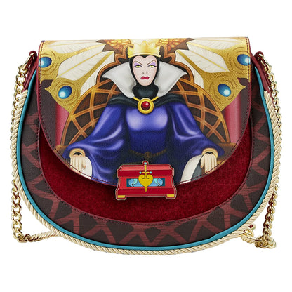 LOUNGEFLY DISNEY SNOW WHITE EVIL QUEEN THRONE CROSSBODY BAG (usagé)