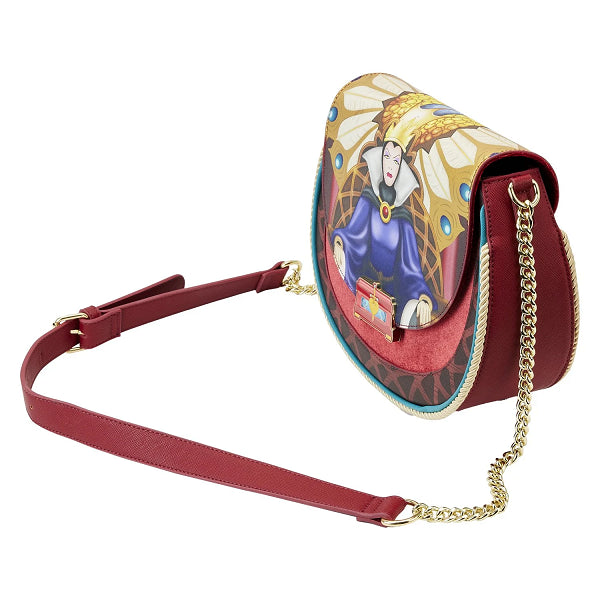 LOUNGEFLY DISNEY SNOW WHITE EVIL QUEEN THRONE CROSSBODY BAG (usagé)