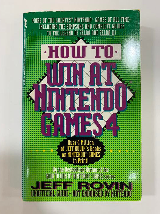 HINT BOOK HOW TO WIN AT NINTENDO GAMES 4 (usagé)