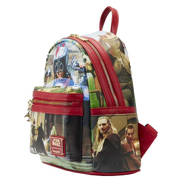 LOUNGEFLY STAR WARS PHANTOM MENACE BACKPACK (usagé)